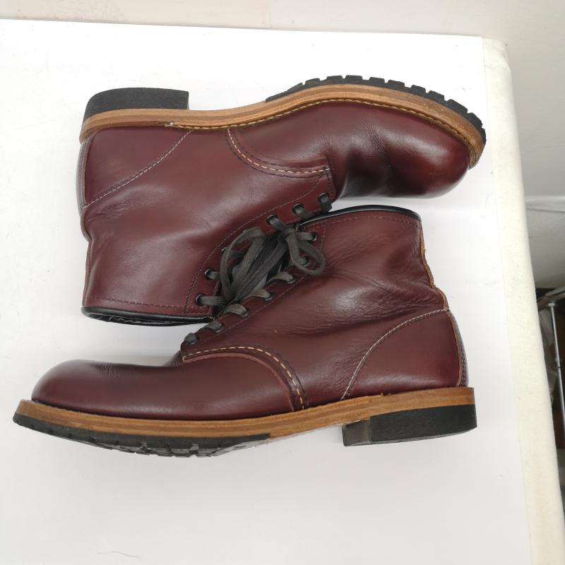 レッドウィング RED WING ブーツ 一般 US8 D 19年製 9411 ベックマン ブラックチェリー フェザーストーン プレーントゥ ブーツ 26.0cm メンズ USED 古着 中古 50137185