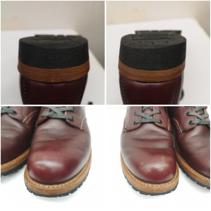 レッドウィング RED WING ブーツ 一般 US8 D 19年製 9411 ベックマン ブラックチェリー フェザーストーン プレーントゥ ブーツ 26.0cm メンズ USED 古着 中古 50137185