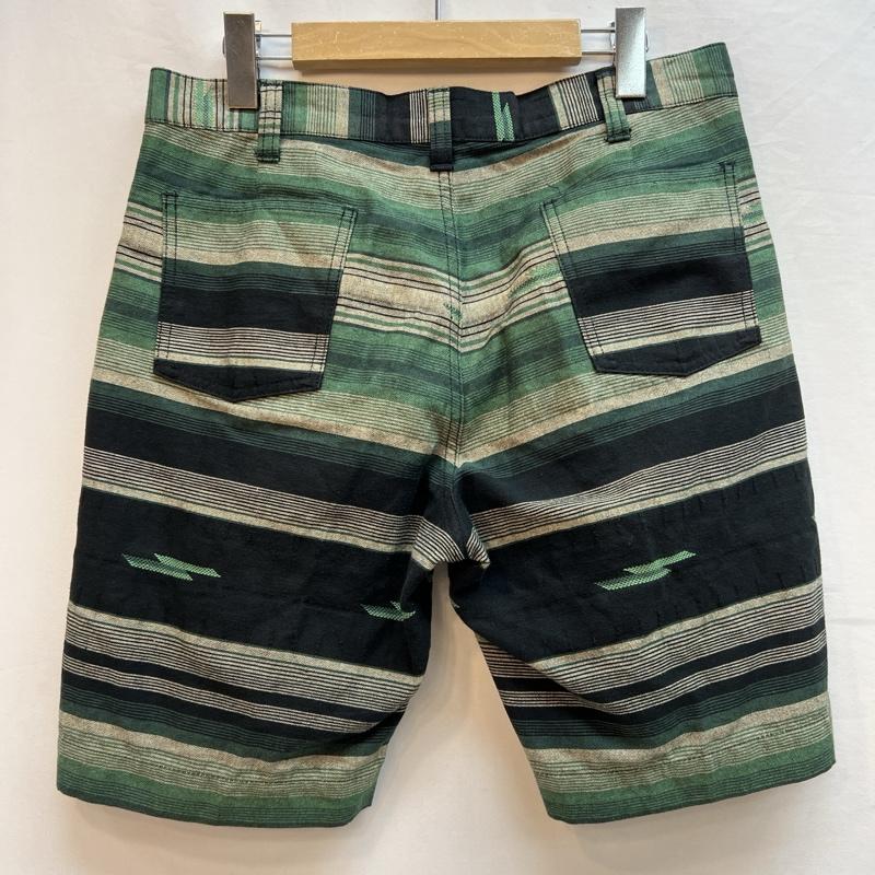 キャリー CALEE パンツ ショートパンツ ネイティブ ボーダー ショートパンツ M 緑 / グリーン / green メンズ USED 古着 中古 50137200