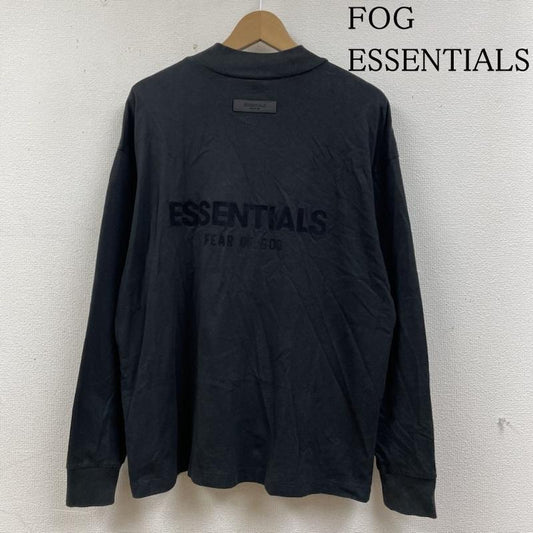 エフオージーエッセンシャルズ FOG ESSENTIALS Tシャツ 長袖 ロンT 長袖 Tシャツ ロゴ プリント 両面プリント モックネック カットソー XS ロゴ、文字 X プリント 黒 / ブラック / black メンズ USED 古着 中古 50137267