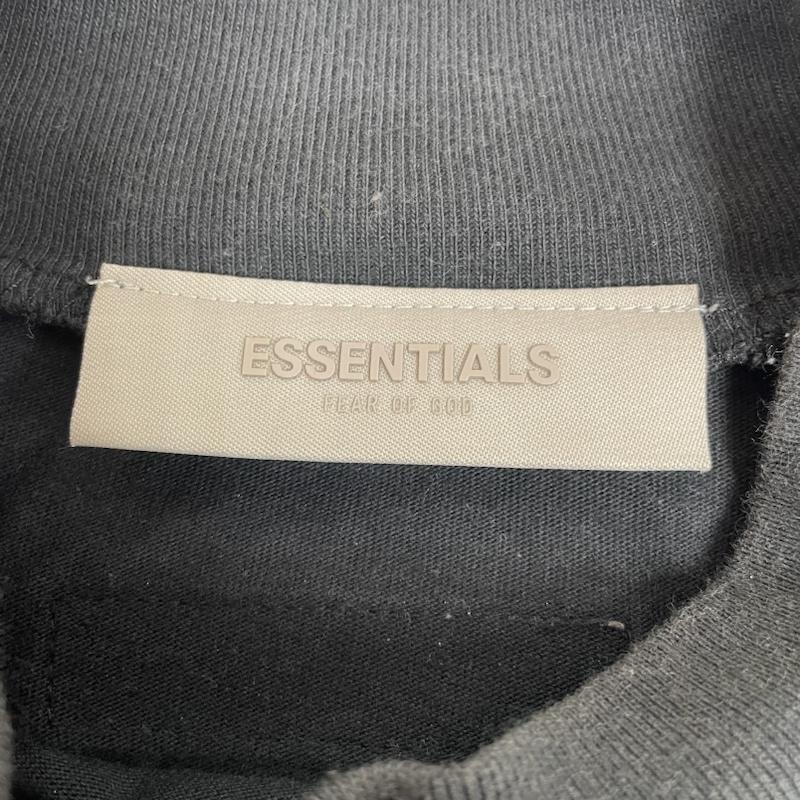 エフオージーエッセンシャルズ FOG ESSENTIALS Tシャツ 長袖 ロンT 長袖 Tシャツ ロゴ プリント 両面プリント モックネック カットソー XS ロゴ、文字 X プリント 黒 / ブラック / black メンズ USED 古着 中古 50137267