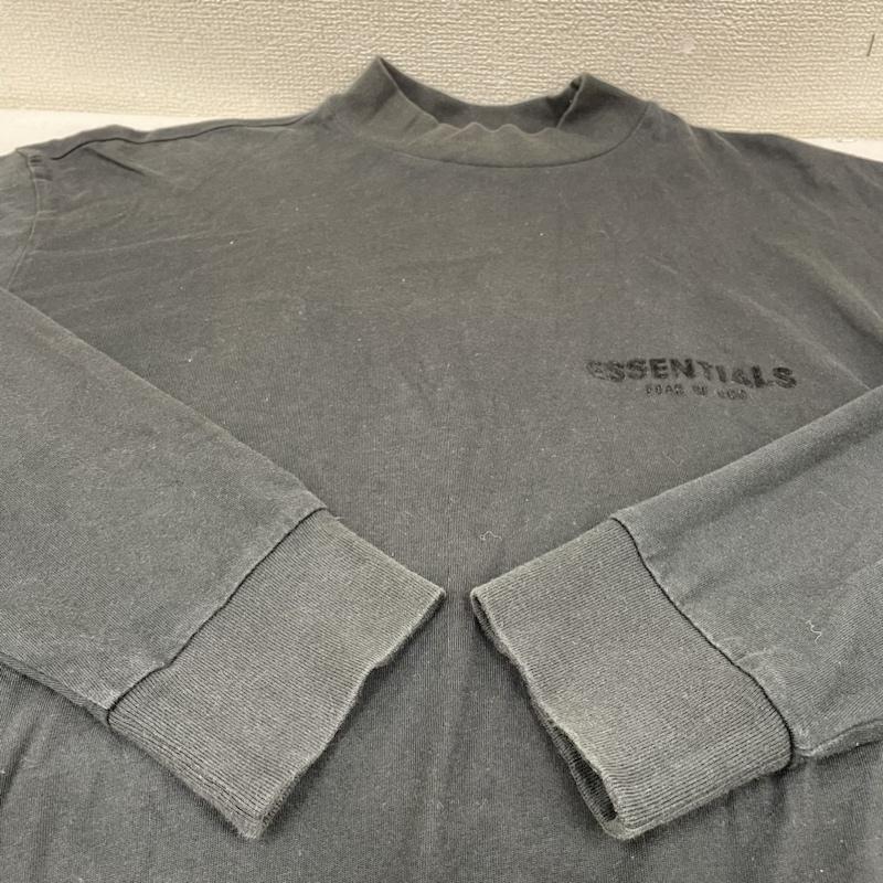 エフオージーエッセンシャルズ FOG ESSENTIALS Tシャツ 長袖 ロンT 長袖 Tシャツ ロゴ プリント 両面プリント モックネック カットソー XS ロゴ、文字 X プリント 黒 / ブラック / black メンズ USED 古着 中古 50137267