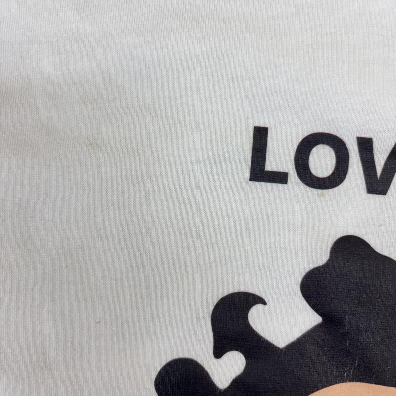 古着 USED Tシャツ 半袖 WORLD WIDE FAMOUS ワールワイドフェイマス LOVE is BAD プリント クルーネック 半袖 Tシャツ 白 ホワイト L 白 / ホワイト / white メンズ USED 古着 中古 50137281