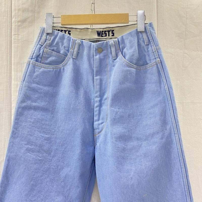 ウエストオーバーオールズ WESTOVERALLS パンツ デニム、ジーンズ 17SWPT53 803W デニムパンツ ライトブルー W26 - 無地 水色 / ライトブルー / レディース USED 古着 中古 50137321