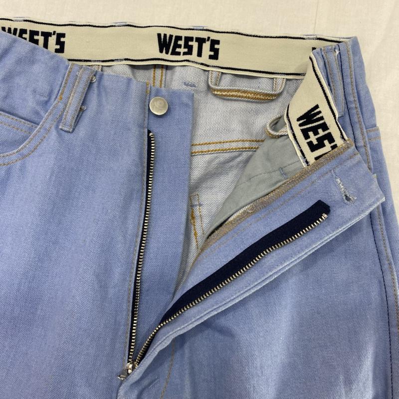 ウエストオーバーオールズ WESTOVERALLS パンツ デニム、ジーンズ 17SWPT53 803W デニムパンツ ライトブルー W26 - 無地 水色 / ライトブルー / レディース USED 古着 中古 50137321