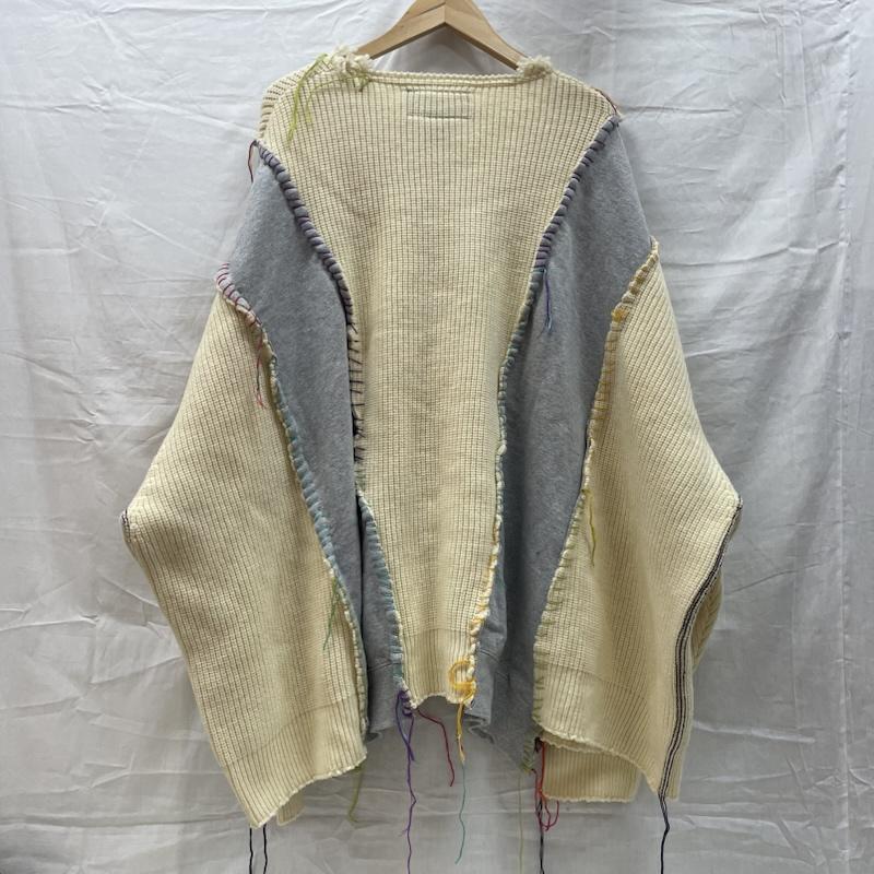 古着 USED ニット、セーター 長袖 LIBERAL ARTS LA-14-03-0223 discovered REMAKE KNIT ウール ホワイト グレー リメイク FREE 白 / ホワイト / white X 灰 / グレー / gray メンズ USED 古着 中古 50137325