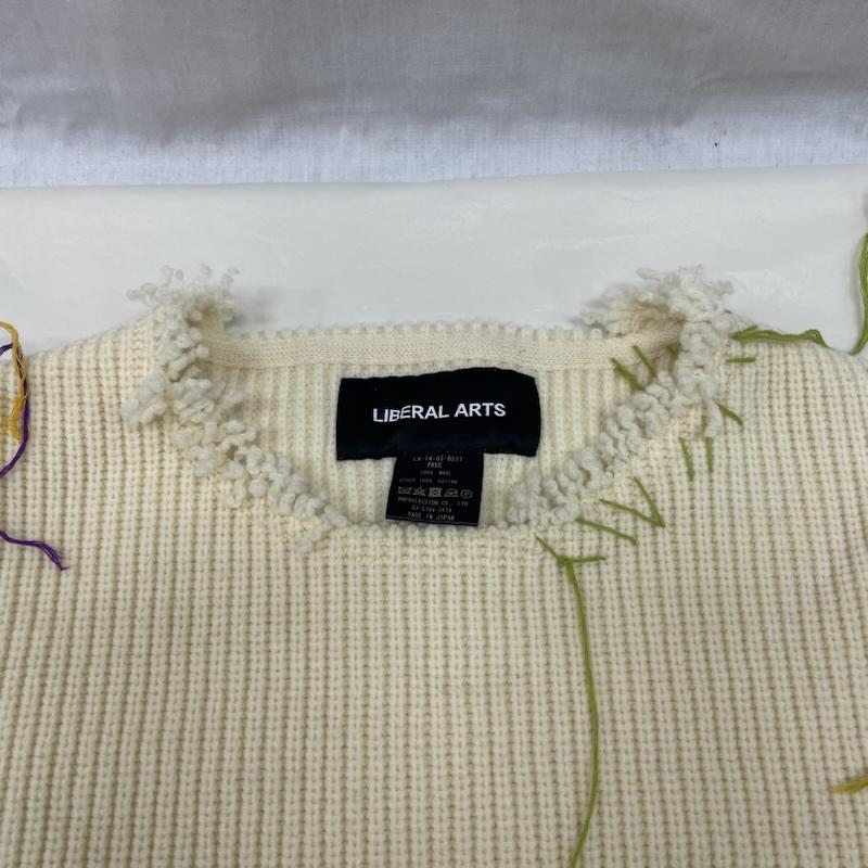 古着 USED ニット、セーター 長袖 LIBERAL ARTS LA-14-03-0223 discovered REMAKE KNIT ウール ホワイト グレー リメイク FREE 白 / ホワイト / white X 灰 / グレー / gray メンズ USED 古着 中古 50137325