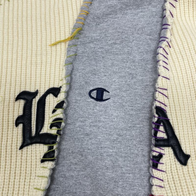 古着 USED ニット、セーター 長袖 LIBERAL ARTS LA-14-03-0223 discovered REMAKE KNIT ウール ホワイト グレー リメイク FREE 白 / ホワイト / white X 灰 / グレー / gray メンズ USED 古着 中古 50137325