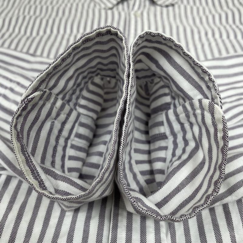 ブルックス ブラザーズ BROOKS BROTHERS シャツ、ブラウス 長袖 90 s 1818 REGENT USA製 ストライプ柄 コットン6ボタン 長袖 シャツ サイズ17-34 - ストライプ 白 / ホワイト / white メンズ USED 古着 中古 50137378