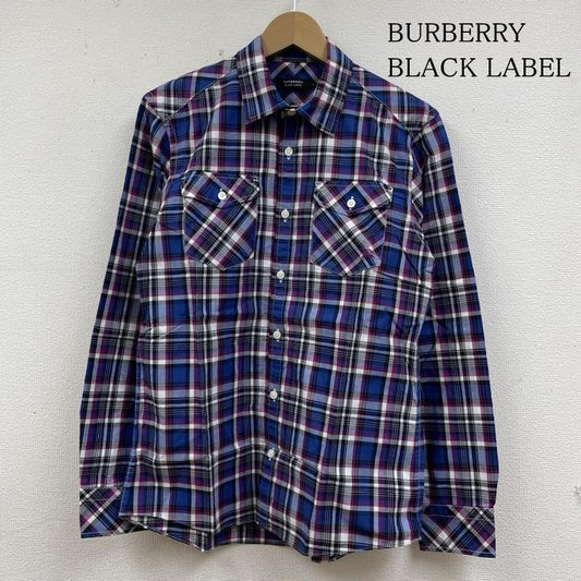 バーバリーブラックレーベル BURBERRY BLACK LABEL シャツ、ブラウス 長袖 長袖 シャツ D1M05-304-38 チェック柄 胸ポケット ホースロゴ 刺繍 2 チェック X ロゴ、文字 X 刺繍 X ワンポイント マルチカラー / マルチカラー / multicolor メンズ USED 古着 中古 50137410