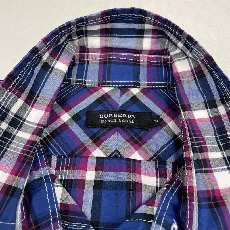 バーバリーブラックレーベル BURBERRY BLACK LABEL シャツ、ブラウス 長袖 長袖 シャツ D1M05-304-38 チェック柄 胸ポケット ホースロゴ 刺繍 2 チェック X ロゴ、文字 X 刺繍 X ワンポイント マルチカラー / マルチカラー / multicolor メンズ USED 古着 中古 50137410