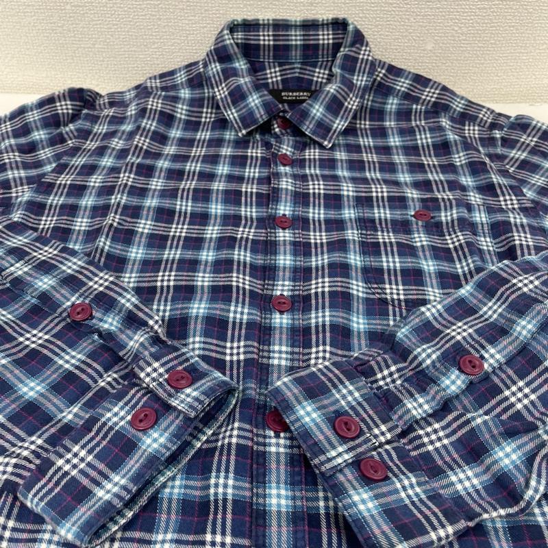 バーバリーブラックレーベル BURBERRY BLACK LABEL シャツ、ブラウス 長袖 長袖 チェック柄 シャツ ブラウス 胸ポケット ボタン D1M24-414-28 2 チェック マルチカラー / マルチカラー / multicolor メンズ USED 古着 中古 50137411