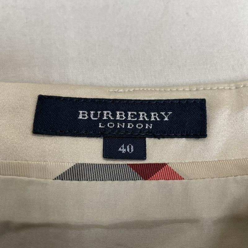バーバリーロンドン Burberry London スカート ひざ丈スカート ひざ丈 スカート 無地 タイト スリット入り ウール ミディ丈 40 無地 グレージュ / グレージュ / レディース USED 古着 中古 50137427