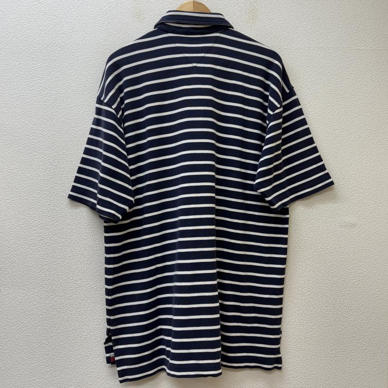 トミーヒルフィガー TOMMY HILFIGER ポロシャツ 半袖 90年代 ビンテージ マレーシア製 フラッグタグ ロゴ 刺繍 ボーダー柄 鹿の子 半袖 ポロシャツ 白 紺 ホワイト ネイビー L 白 / ホワイト / white X 紺 / ネイビー / navy メンズ USED 古着 中古 50137430