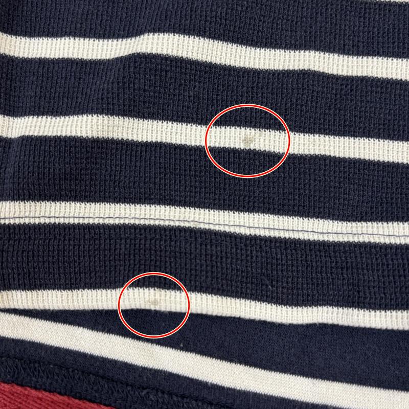 トミーヒルフィガー TOMMY HILFIGER ポロシャツ 半袖 90年代 ビンテージ マレーシア製 フラッグタグ ロゴ 刺繍 ボーダー柄 鹿の子 半袖 ポロシャツ 白 紺 ホワイト ネイビー L 白 / ホワイト / white X 紺 / ネイビー / navy メンズ USED 古着 中古 50137430