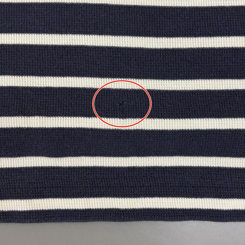 トミーヒルフィガー TOMMY HILFIGER ポロシャツ 半袖 90年代 ビンテージ マレーシア製 フラッグタグ ロゴ 刺繍 ボーダー柄 鹿の子 半袖 ポロシャツ 白 紺 ホワイト ネイビー L 白 / ホワイト / white X 紺 / ネイビー / navy メンズ USED 古着 中古 50137430