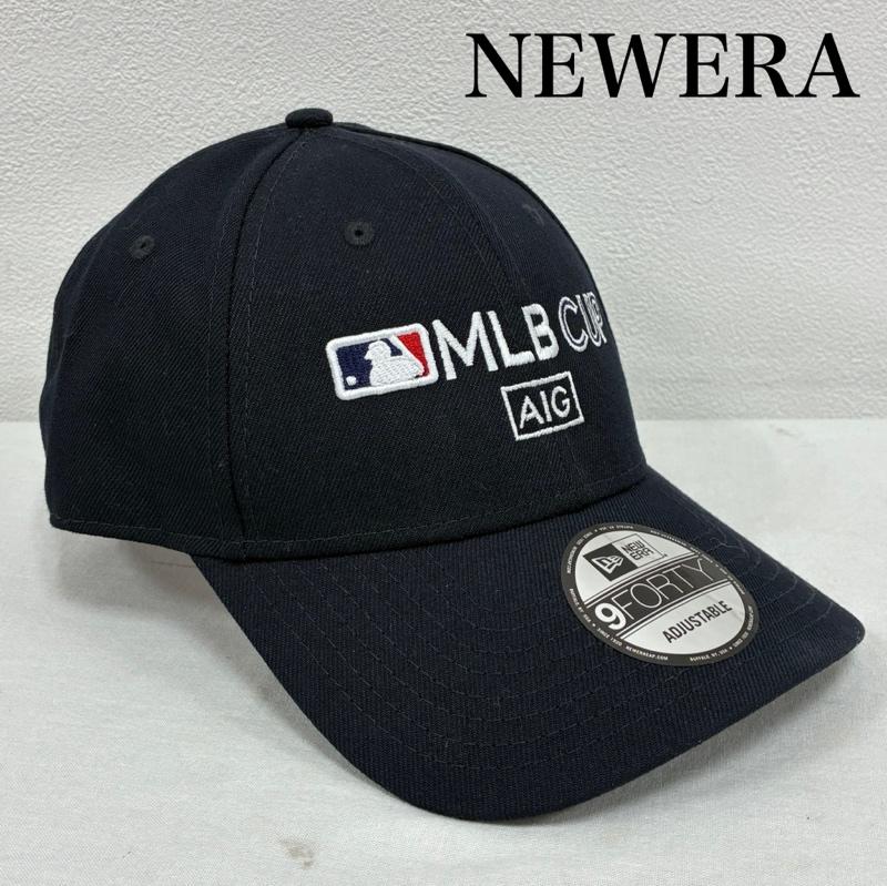 ニューエラ NEW ERA 帽子 キャップ 9FORTY MLB CUP ベースボール キャップ 6パネル - ロゴ、文字 X 刺繍 紺 / ネイビー / navy メンズ USED 古着 中古 50137479