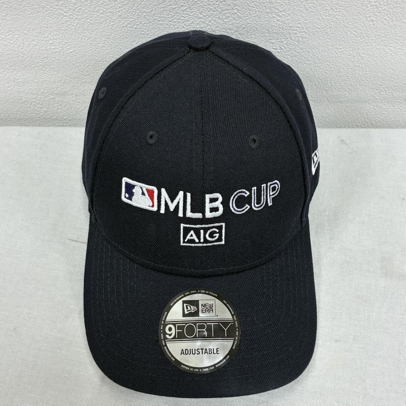 ニューエラ NEW ERA 帽子 キャップ 9FORTY MLB CUP ベースボール キャップ 6パネル - ロゴ、文字 X 刺繍 紺 / ネイビー / navy メンズ USED 古着 中古 50137479