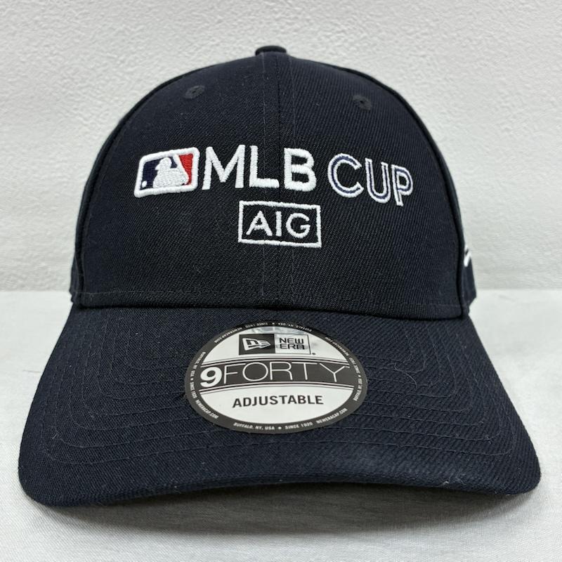 ニューエラ NEW ERA 帽子 キャップ 9FORTY MLB CUP ベースボール キャップ 6パネル - ロゴ、文字 X 刺繍 紺 / ネイビー / navy メンズ USED 古着 中古 50137479
