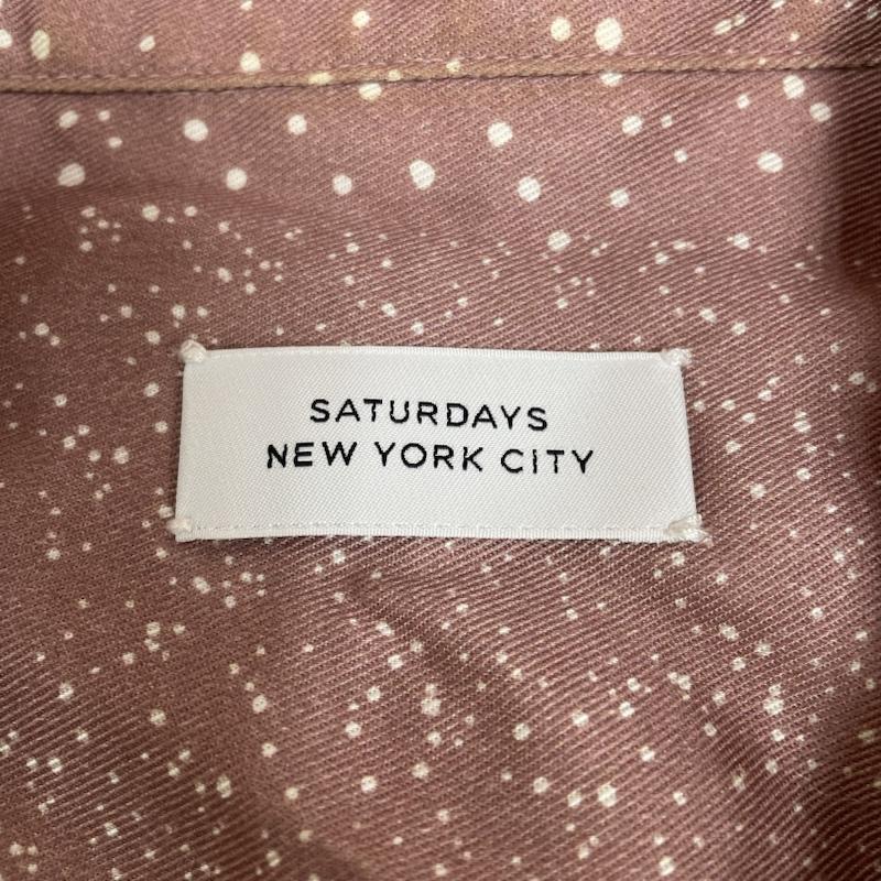 サタデーズ ニューヨークシティ Saturdays NYC シャツ、ブラウス 半袖 半袖 シャツ ブラウス Shirt デザインシャツ 胸ポケット ボタン ドット柄 まだら水玉 M ドット 桃 / ピンク / pink メンズ USED 古着 中古 50137521