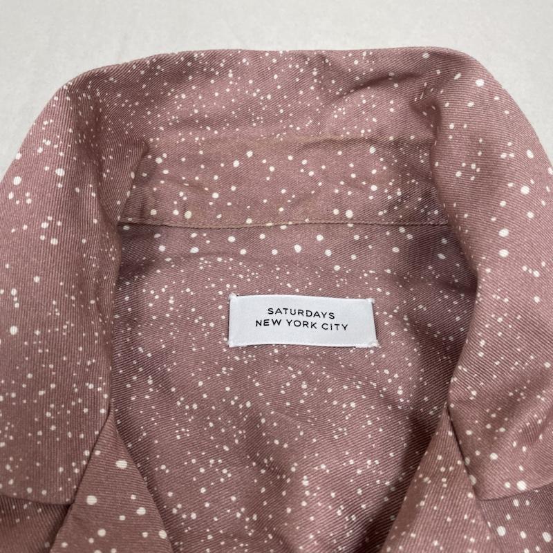 サタデーズ ニューヨークシティ Saturdays NYC シャツ、ブラウス 半袖 半袖 シャツ ブラウス Shirt デザインシャツ 胸ポケット ボタン ドット柄 まだら水玉 M ドット 桃 / ピンク / pink メンズ USED 古着 中古 50137521