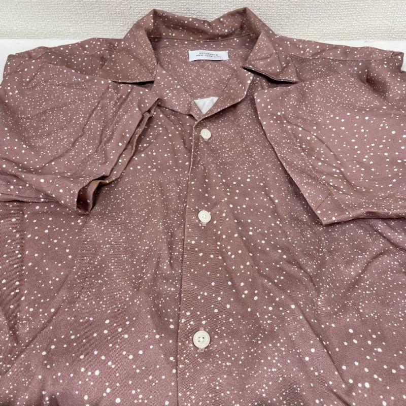 サタデーズ ニューヨークシティ Saturdays NYC シャツ、ブラウス 半袖 半袖 シャツ ブラウス Shirt デザインシャツ 胸ポケット ボタン ドット柄 まだら水玉 M ドット 桃 / ピンク / pink メンズ USED 古着 中古 50137521