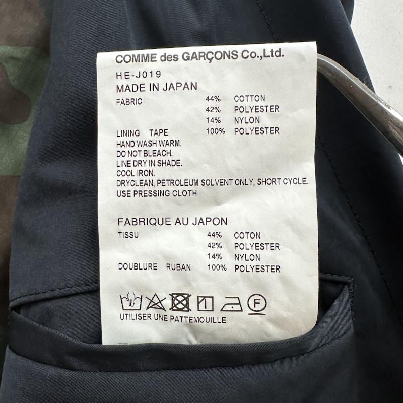コムデギャルソンオム COMME des GARCONS HOMME ジャケット、上着 ジャケット、ブレザー 20SS 迷彩 切替 テーラード ジャケット HE-J019 XS 黒 / ブラック / black X マルチカラー / マルチカラー / multicolor メンズ USED 古着 中古 50137525