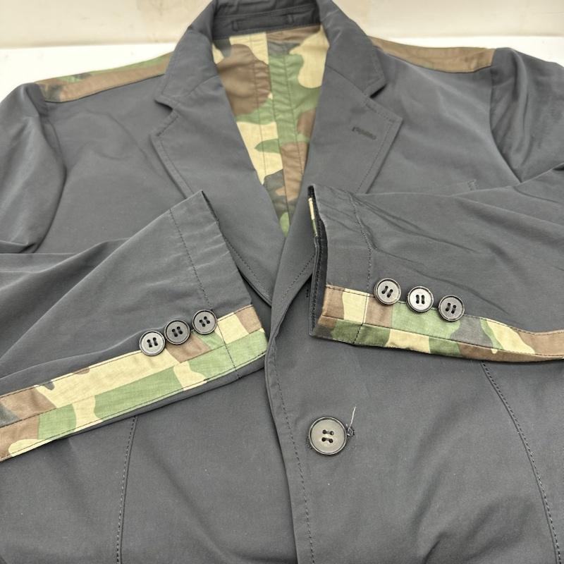 コムデギャルソンオム COMME des GARCONS HOMME ジャケット、上着 ジャケット、ブレザー 20SS 迷彩 切替 テーラード ジャケット HE-J019 XS 黒 / ブラック / black X マルチカラー / マルチカラー / multicolor メンズ USED 古着 中古 50137525