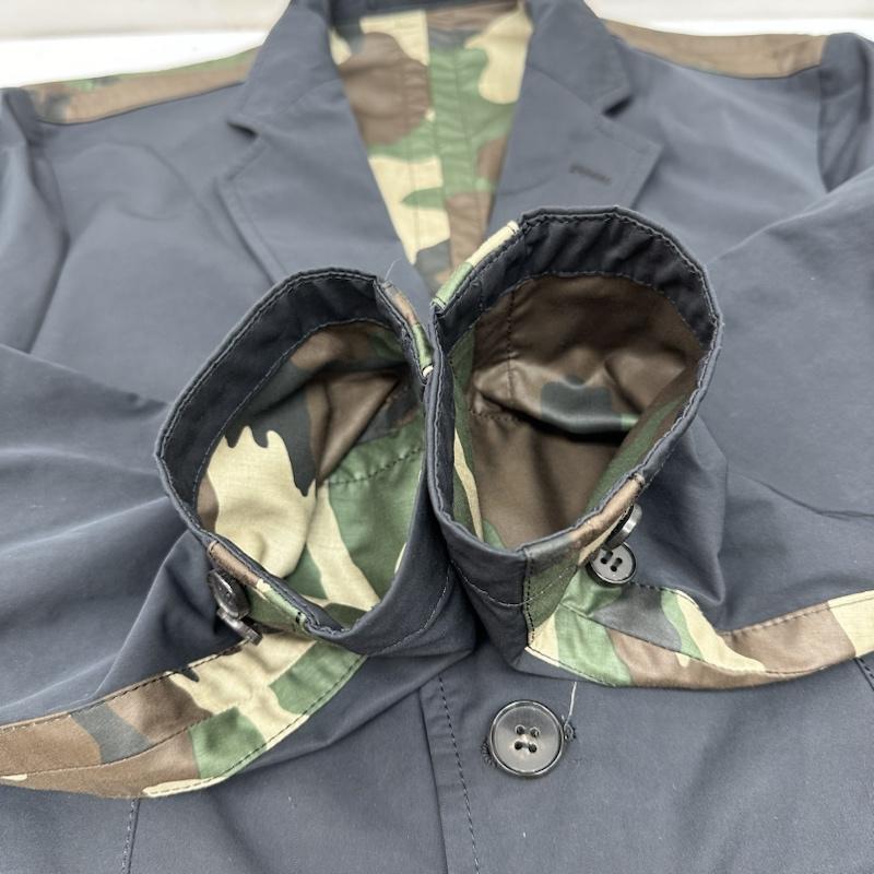 コムデギャルソンオム COMME des GARCONS HOMME ジャケット、上着 ジャケット、ブレザー 20SS 迷彩 切替 テーラード ジャケット HE-J019 XS 黒 / ブラック / black X マルチカラー / マルチカラー / multicolor メンズ USED 古着 中古 50137525