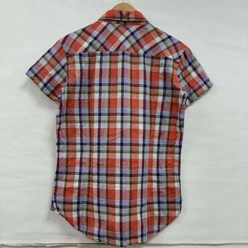 ヴィヴィアンウエストウッドマン Vivienne Westwood MAN シャツ、ブラウス 半袖 レギュラーカラー オーブ 刺繍 チェック 袖二重 半袖 ボタン シャツ 4745-2104 44 チェック X ロゴ、文字 X 刺繍 マルチカラー / マルチカラー / multicolor メンズ USED 古着 中古 50137535