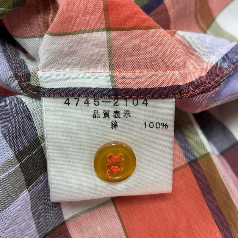 ヴィヴィアンウエストウッドマン Vivienne Westwood MAN シャツ、ブラウス 半袖 レギュラーカラー オーブ 刺繍 チェック 袖二重 半袖 ボタン シャツ 4745-2104 44 チェック X ロゴ、文字 X 刺繍 マルチカラー / マルチカラー / multicolor メンズ USED 古着 中古 50137535