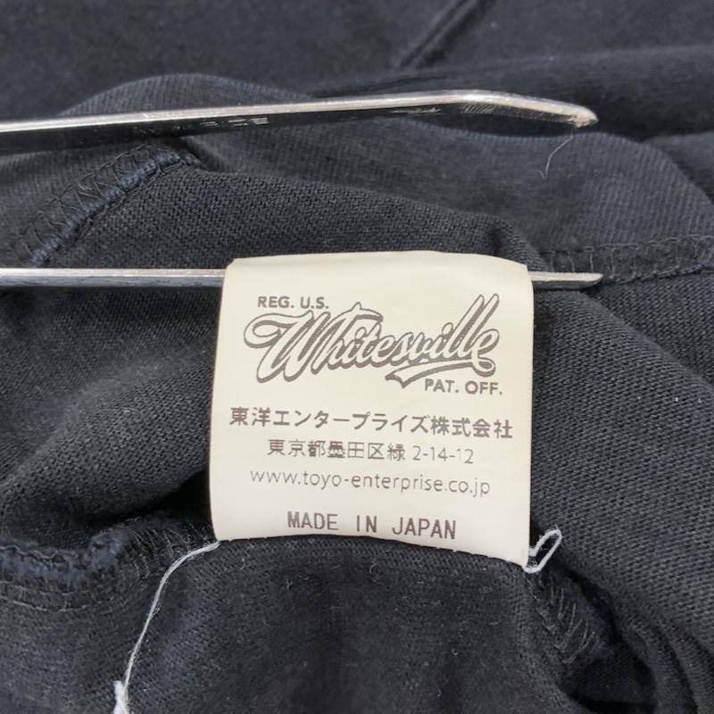 ホワイツビル WHITESVILLE Tシャツ 長袖 14/- FOOTBALL T-SHIRT ヘビーウェイト フットボール Tシャツ M 無地 黒 / ブラック / black メンズ USED 古着 中古 50137544