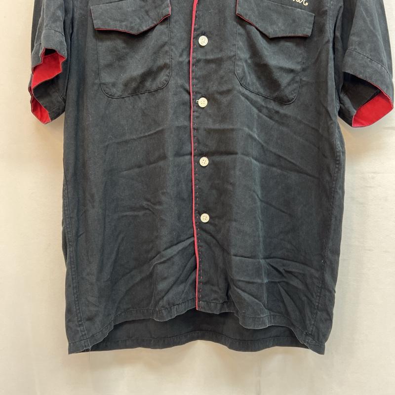 ワコマリア WACKO MARIA シャツ、ブラウス 半袖 チェーン刺繡 ラインストーン オープンカラーシャツ 開襟 M 黒 / ブラック / black メンズ USED 古着 中古 50137569