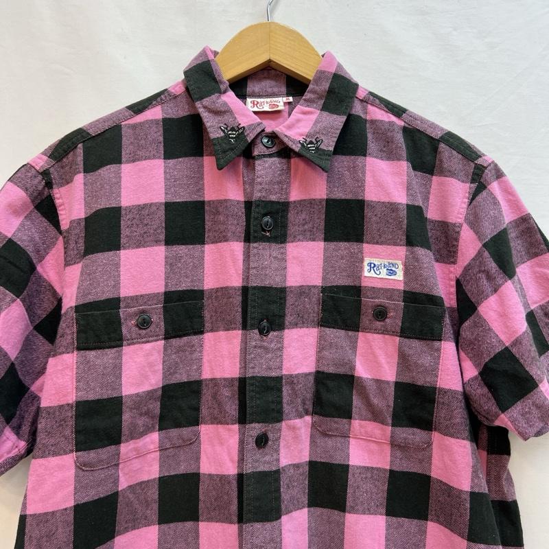 ラットランド RAT LAND シャツ、ブラウス 半袖 半袖 チェック ネル ワークシャツ M 桃 / ピンク / pink メンズ USED 古着 中古 50137577