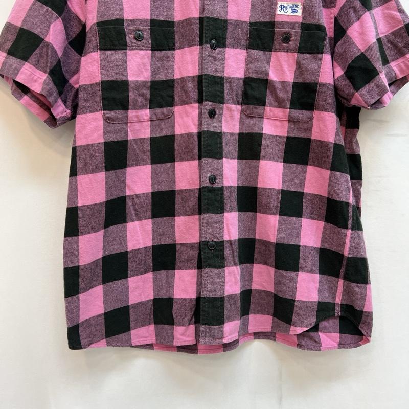 ラットランド RAT LAND シャツ、ブラウス 半袖 半袖 チェック ネル ワークシャツ M 桃 / ピンク / pink メンズ USED 古着 中古 50137577