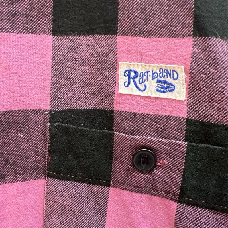 ラットランド RAT LAND シャツ、ブラウス 半袖 半袖 チェック ネル ワークシャツ M 桃 / ピンク / pink メンズ USED 古着 中古 50137577