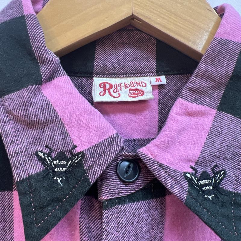 ラットランド RAT LAND シャツ、ブラウス 半袖 半袖 チェック ネル ワークシャツ M 桃 / ピンク / pink メンズ USED 古着 中古 50137577