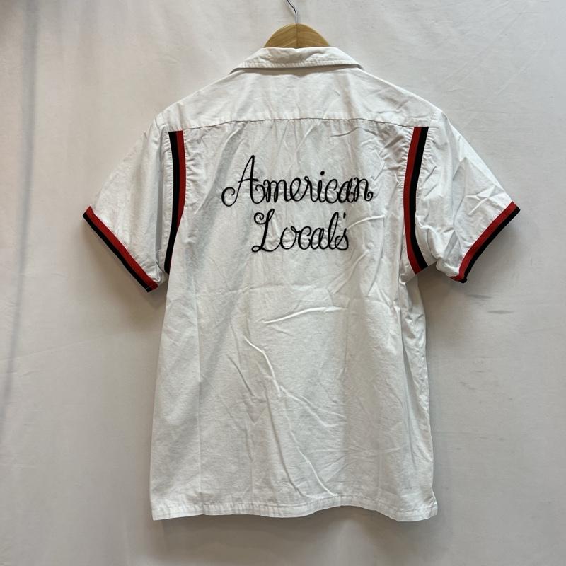 キャリー CALEE シャツ、ブラウス 半袖 チェーン刺繡 オープンカラー ボウリングシャツ 開襟 M 白 / ホワイト / white メンズ USED 古着 中古 50137580