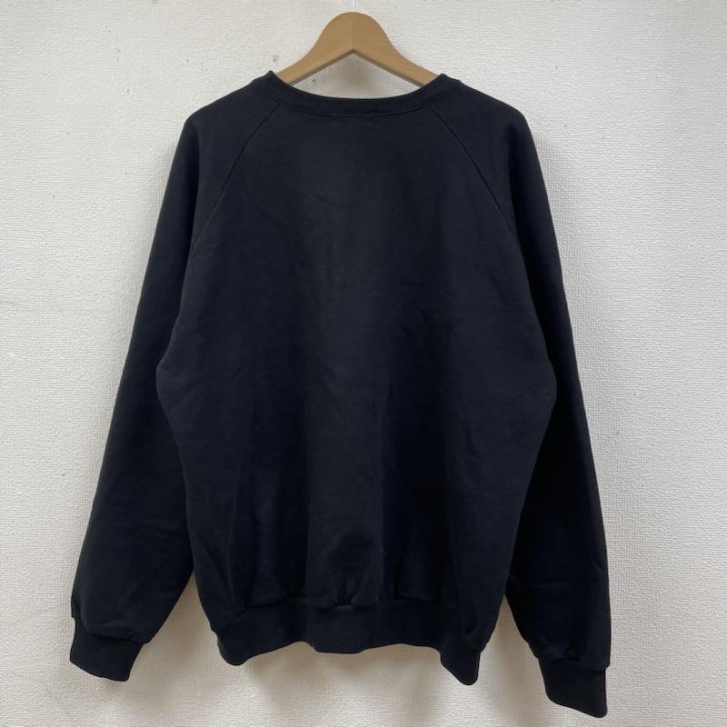 古着 USED トレーナー 長袖 SECOND LAYER ヴィンテージ ラグラン プルオーバー スウェット トレーナー 長袖 ロゴ 刺繍 M ロゴ、文字 X 刺繍 X ワンポイント 黒 / ブラック / black メンズ USED 古着 中古 50137602