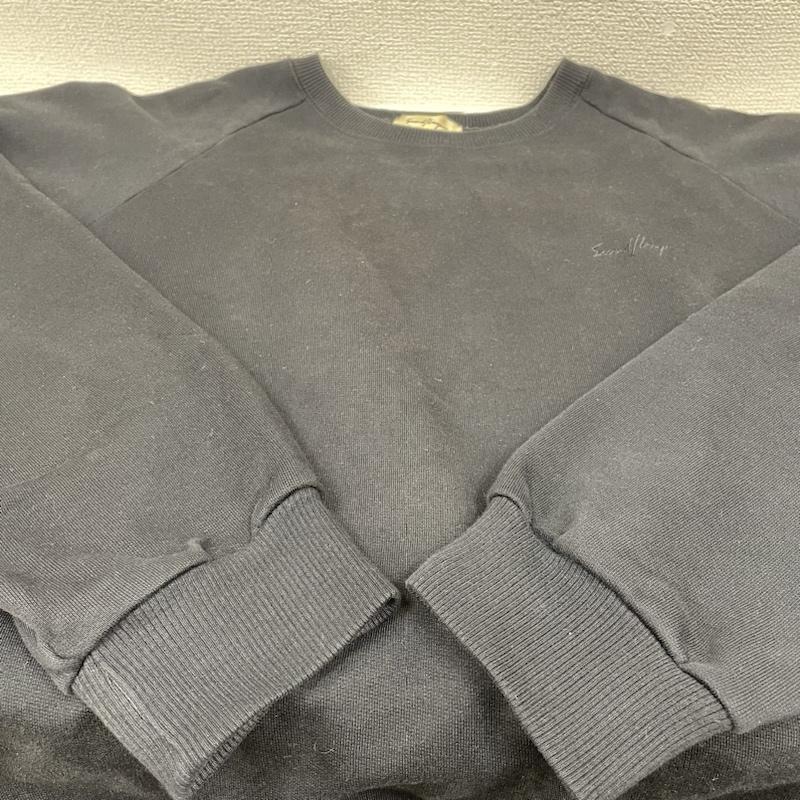 古着 USED トレーナー 長袖 SECOND LAYER ヴィンテージ ラグラン プルオーバー スウェット トレーナー 長袖 ロゴ 刺繍 M ロゴ、文字 X 刺繍 X ワンポイント 黒 / ブラック / black メンズ USED 古着 中古 50137602