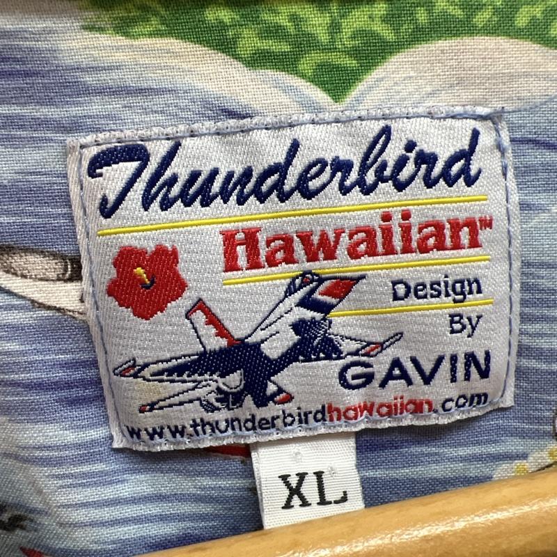 古着 USED シャツ、ブラウス 半袖 GAVIN U.S.A.F アロハシャツ レーヨン エアフォース XL 青 / ブルー / blue メンズ USED 古着 中古 50137612