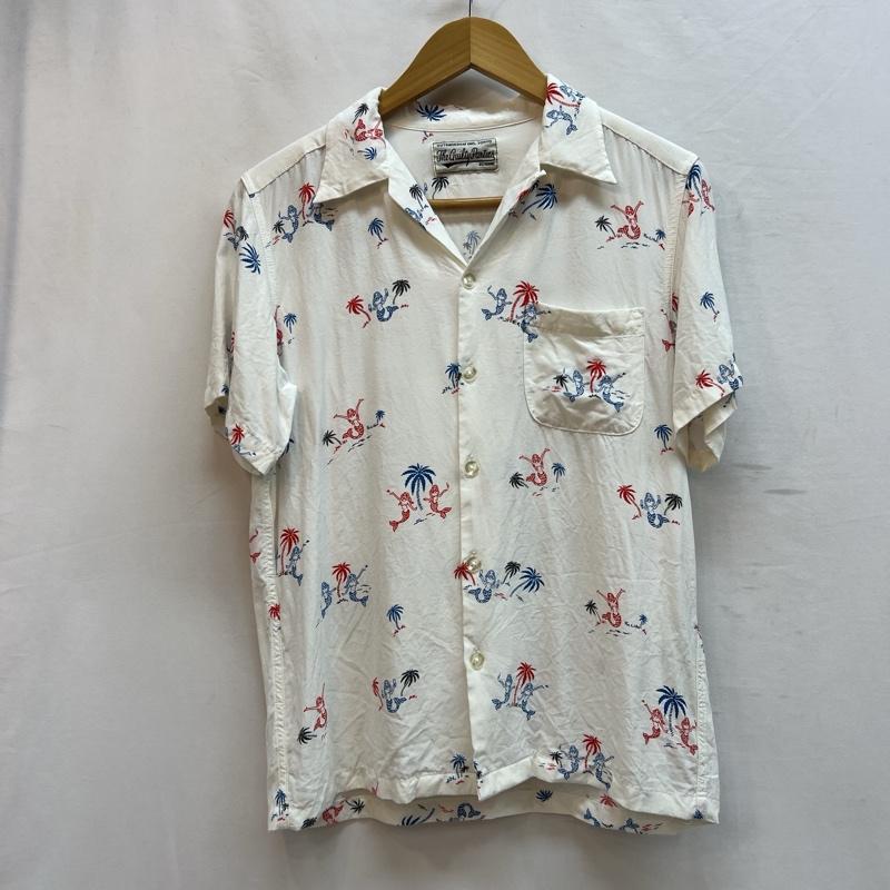 ワコマリア WACKO MARIA シャツ、ブラウス 半袖 マーメイド 人魚 レーヨン アロハシャツ M 白 / ホワイト / white メンズ USED 古着 中古 50137616