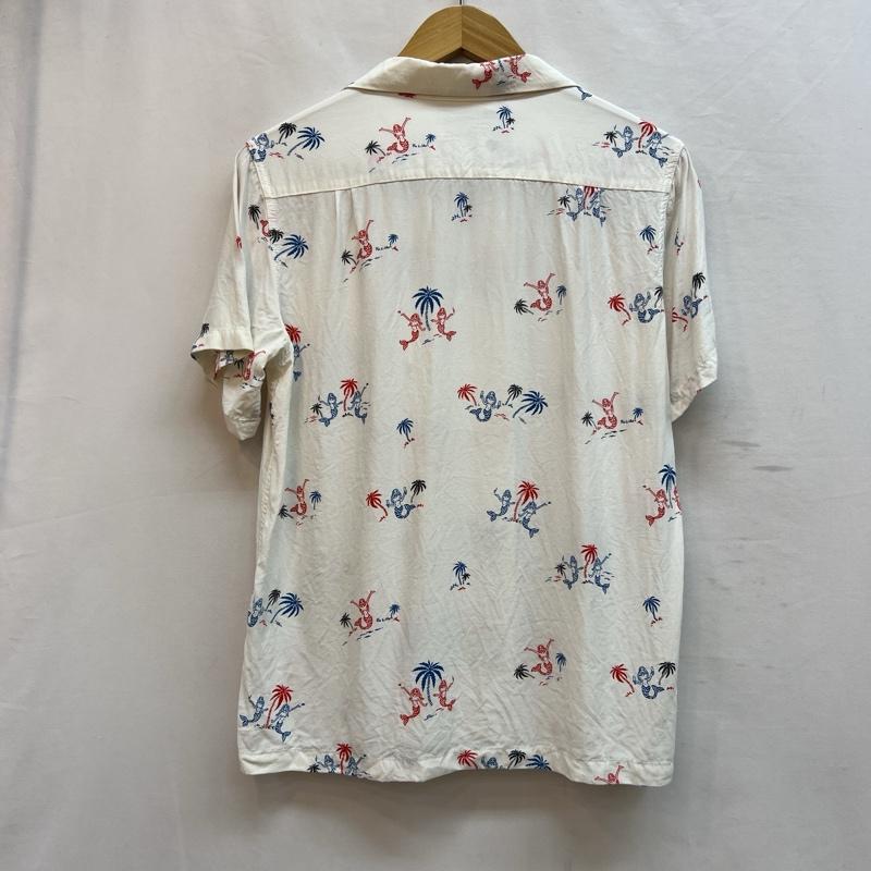 ワコマリア WACKO MARIA シャツ、ブラウス 半袖 マーメイド 人魚 レーヨン アロハシャツ M 白 / ホワイト / white メンズ USED 古着 中古 50137616