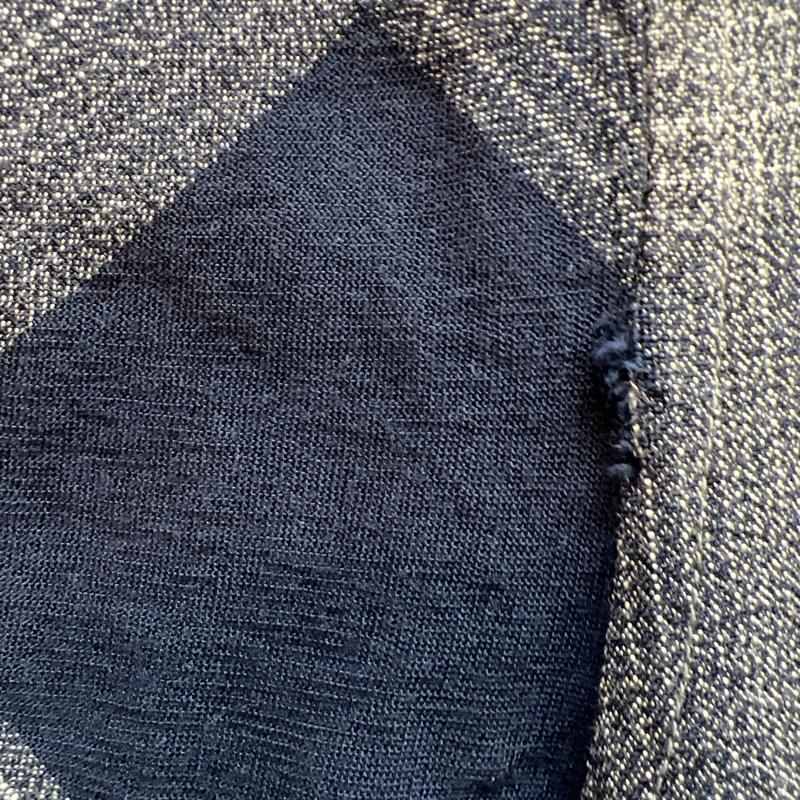 ラッツ RATS シャツ、ブラウス 半袖 チェック レーヨン オープンカラーシャツ 開襟 M 紺 / ネイビー / navy メンズ USED 古着 中古 50137617
