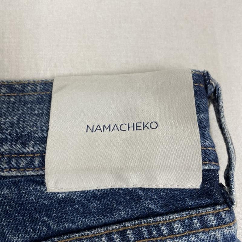 古着 USED パンツ デニム、ジーンズ NAMACHEKO テーパード デニム パンツ ジーンズ ジーパン ジップフライ ボタン ロゴ 刻印入り B7915 01 57162 S 無地 インディゴ / インディゴ / Indigo メンズ USED 古着 中古 50137638