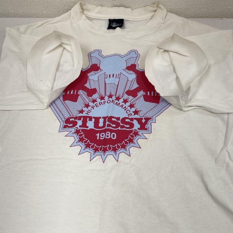 ステューシー STUSSY Tシャツ 半袖 90s シャドーマン 半袖 Tシャツ Shirt ロゴ HI-PERFOMANCE プリント M ロゴ、文字 X スカル X プリント 白 / ホワイト / white メンズ USED 古着 中古 50137686