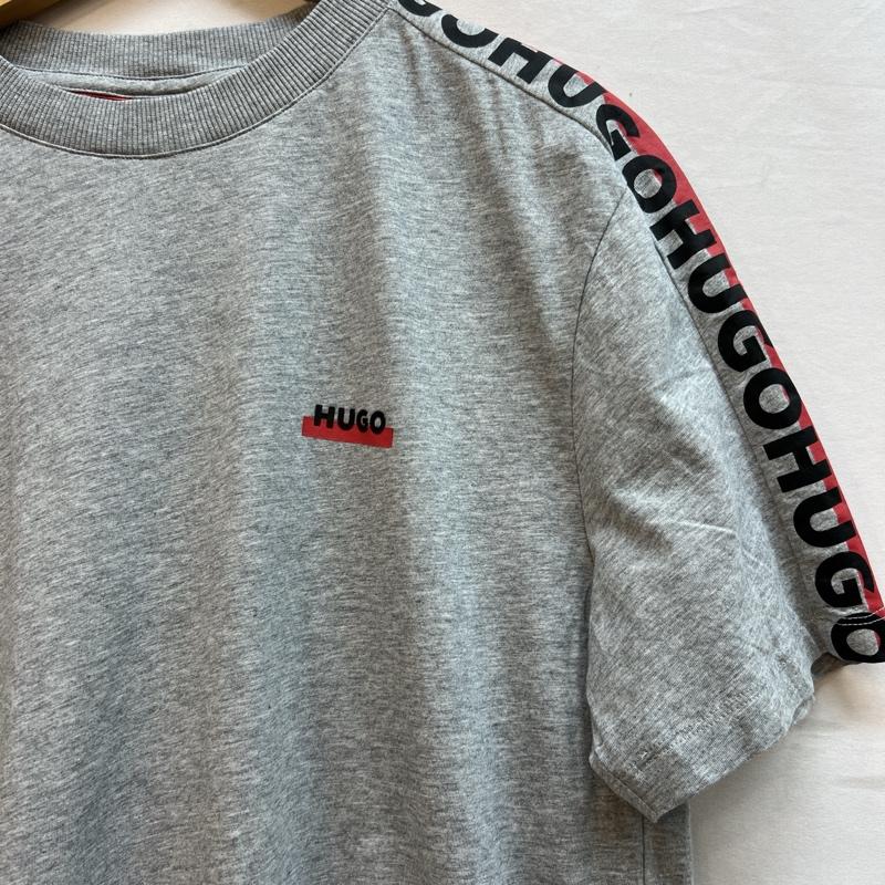 ヒューゴボス HUGO BOSS Tシャツ 半袖 スリーブロゴ Tシャツ M 灰 / グレー / gray メンズ USED 古着 中古 50137713