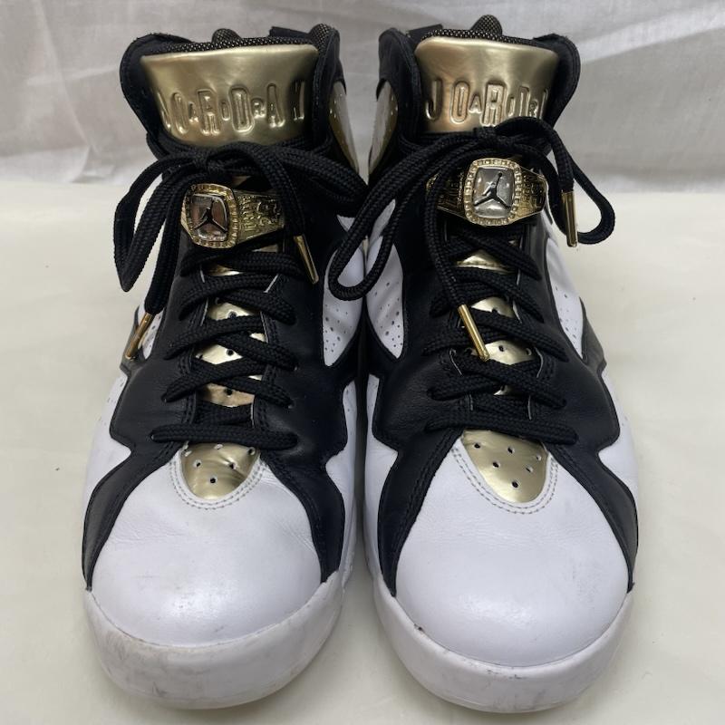ナイキ NIKE スニーカー スニーカー 725093-140 Air Jordan 7 Retro Championship Pack Champagne エアジョーダン7 レトロ チャンピオンシップ パック 28.0cm 黒 / ブラック / black X 白 / ホワイト / white X 金 / ゴールド / gold color メンズ USED 古着 中古 50137728