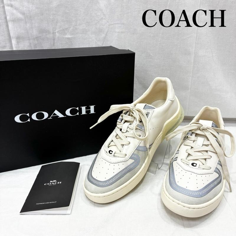 コーチ COACH スニーカー スニーカー COACH コーチ CitySole Court シティソール コート スニーカー G5016 US：8.5 無地 X ロゴ、文字 白 / ホワイト / white X オフホワイト / オフホワイト / X 銀 / シルバー / silver color メンズ USED 古着 中古 50137737