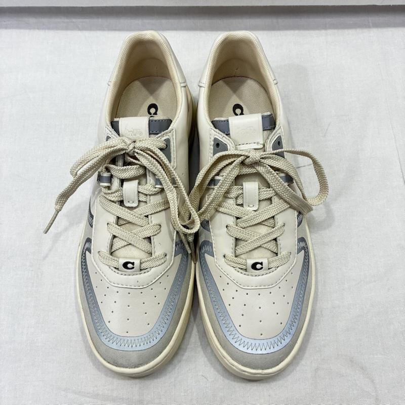 コーチ COACH スニーカー スニーカー COACH コーチ CitySole Court シティソール コート スニーカー G5016 US：8.5 無地 X ロゴ、文字 白 / ホワイト / white X オフホワイト / オフホワイト / X 銀 / シルバー / silver color メンズ USED 古着 中古 50137737